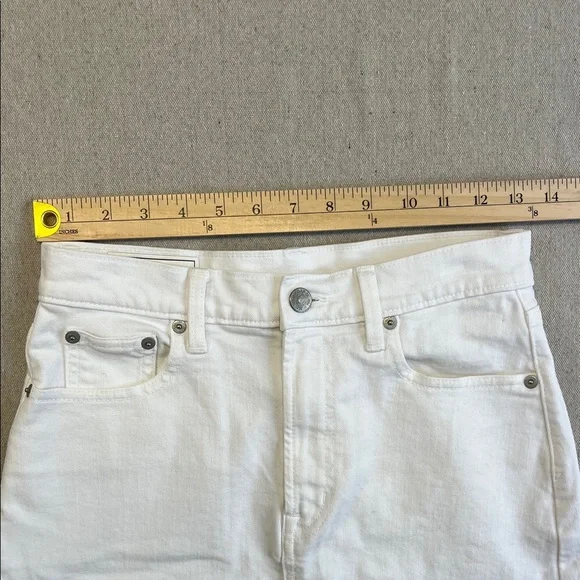 GAP White Frayed-Hem Denim Mini Skirt - Picture 4 of 8